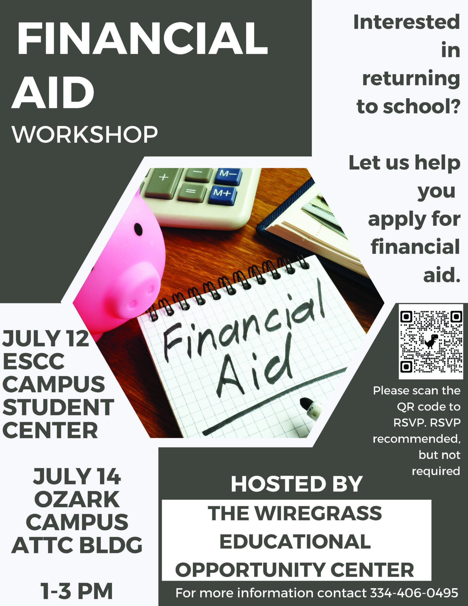 Wiregrass EOC to hold Financial Aid Workshops