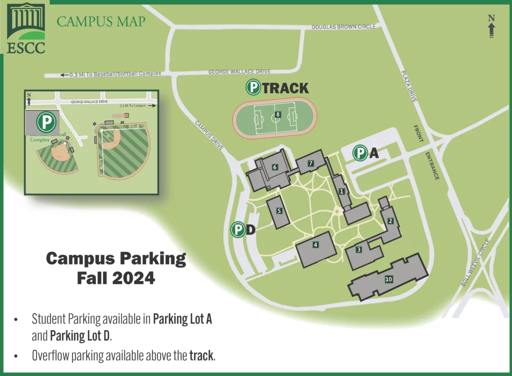 Parking procedures announced for ESCC fall classes